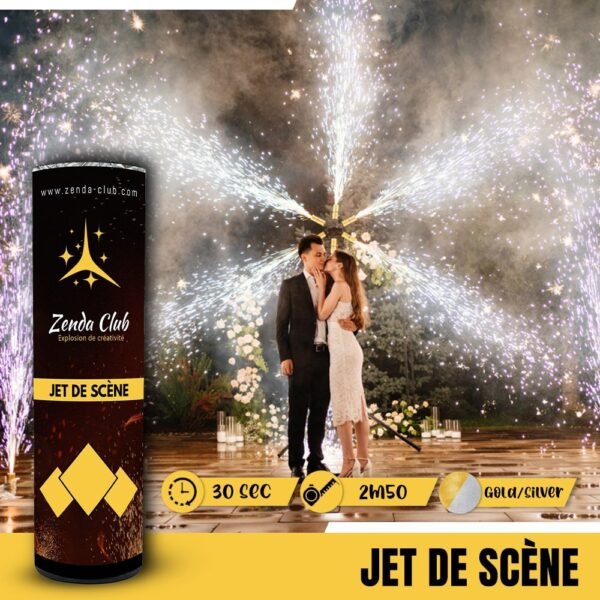 Pack 4 Déclencheurs à Main+5 jets de scène 2.5 Mètres 30 Secondes Or ver Argent – Image 3