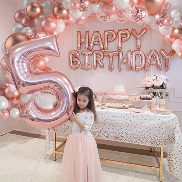 Arche Ballon Rose Gold Pour Filles 123 pcs – Image 2