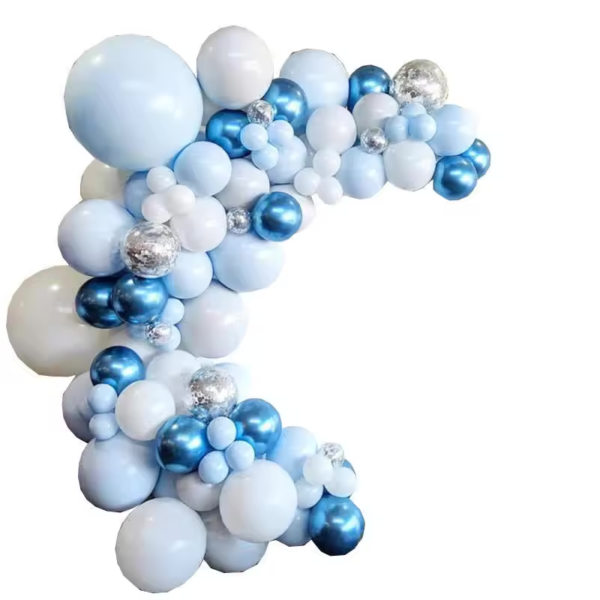 Arche de Ballons baby shower Bleu 104 pcs – Image 3