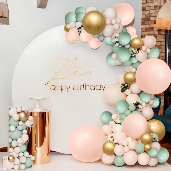 Arche de Ballons Vert Olive 117 pcs