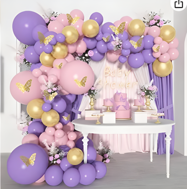 Kit d'arche de Ballons Violet et Rose 108 pcs