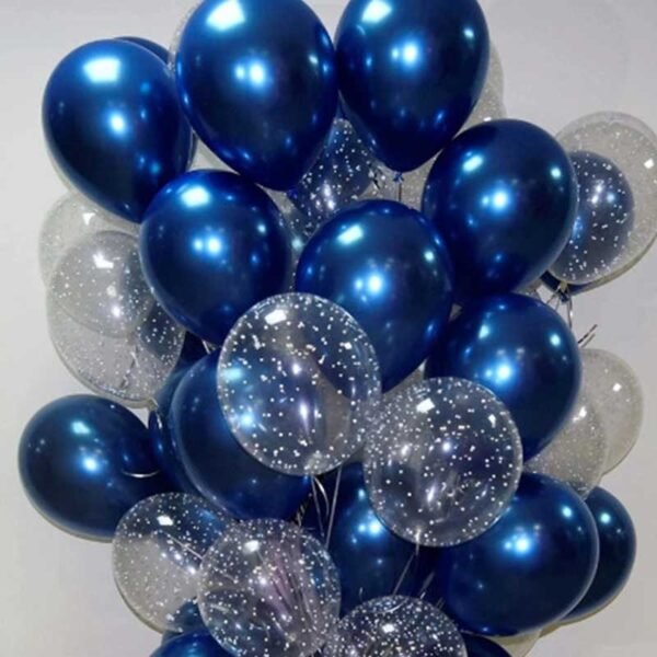 Ballons couleur métallisée bleu 20 pièces – Image 3