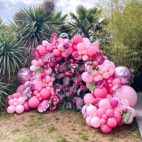 Arche de Ballons Rose-Rouge 218 pcs