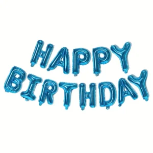 Ballons aluminium Bleu "Happy Birthday" (40CM)