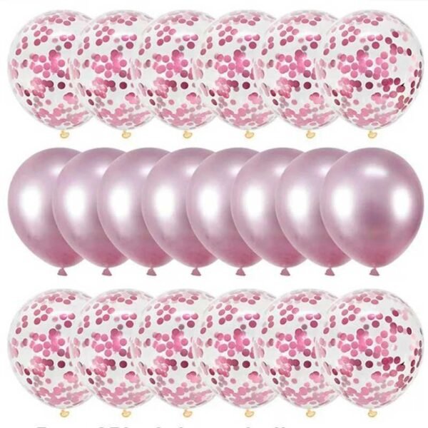 Ballons couleur métallisée rose 20 pièces