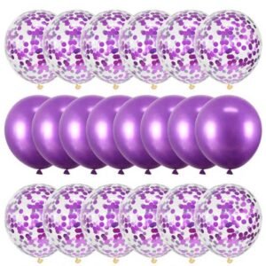 Ballons couleur métallisée violet 20 pièces