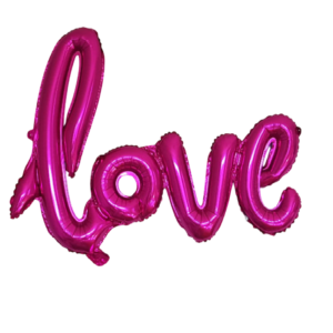 Ballon Lettre en Mylar Violet  "Love" - Décoration Événementielle