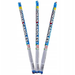 Lot de 3 Chandelles Romaines Boules colorées 10 Coups