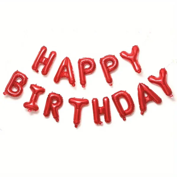 Ballon aluminium Rouge "Happy Birthday"