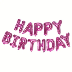 Ballon aluminium rose "Happy Birthday" (40cm)