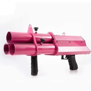 Confetti Gun pistolet à confettis électrique Rose 3 tirs