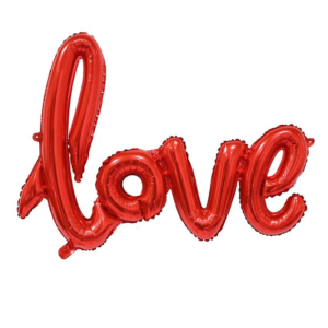 Ballon Lettre en Mylar Rouge  "Love" - Décoration Événementielle