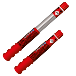 Lot de 2 Torches à Main Rouges